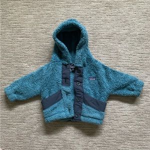 Patagonia 18M Retro Sherpa Fleece Hooded Jacket Blue